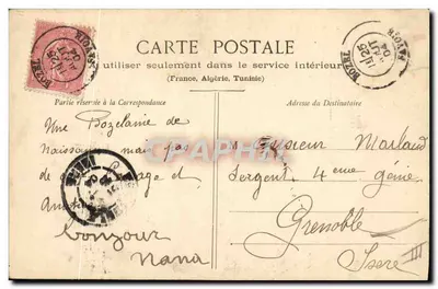 Petits Amours — Le facteur des Amours — Phototype A. Bébert, Nancy — Rewers
