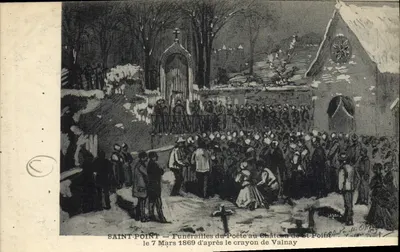 Saint-Point — Funérailles du Poète au Château de St-Point — d'après le crayon de Valnay