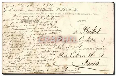 Tumba de Jules Ferry em Saint-Dié (Vosges) — editor Ad. Weick, n° 5583 — Verso