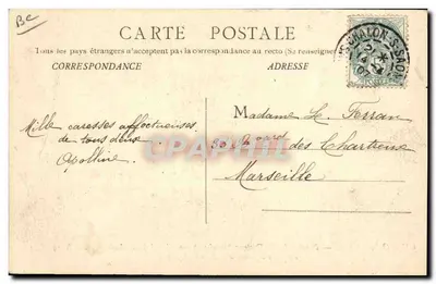 Chalon-sur-Saône — Velório do Dr. Mauchamp assassinado em Marrakech (Marrocos) em 19 de Março de 1907 — B. F. Chalon s. Saône — Verso
