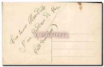 Bilhete postal antigo Enfant Colombe — Verso