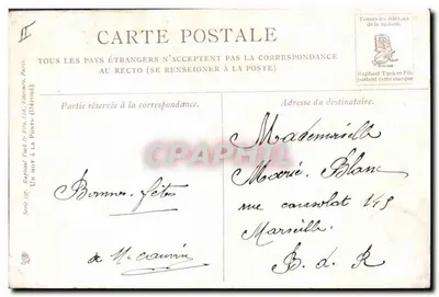 Pássaro-pombo vermelho em galho de hortência — Natal — editor Raphael Tuck & Fils, série 59 — Verso