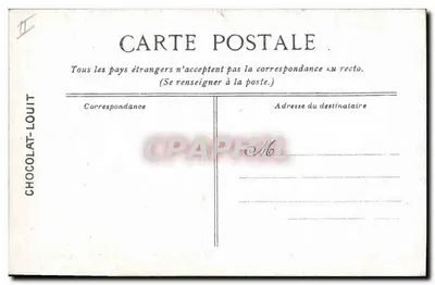 Marina francese. Il Kléber, cacciatorpediniere di prima classe — Edita per il CHOCOLAT-LOUIT — Verso