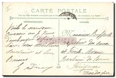 Navio de guerra francês — Liberdade — Fototipia Marius Bar — Toulon — Verso