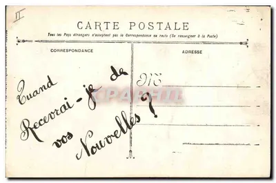 Cruzador Lorraine — Marinha Militar Francesa — 619 — Guerra 1914-15-17-18 — Verso