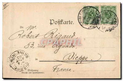 Elsässerin — kobieta w tradycyjnym stroju szpulującą na maszynie — wydawca Gebr. Meiz, Töbingen, n° 19209 — Rewers