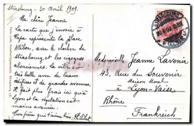 Alzaskie kobieta tkańca — Wydawca Felix Lubb, nr 30066 — Rewers