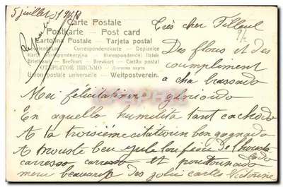 Flores e paisagem — editor não identificado, número de série não visível — Verso