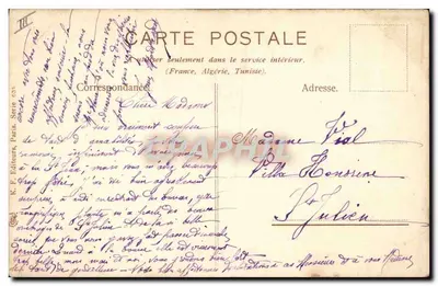 Flores de papoulas azuis — editor K. F. Editores, Paris, série 631 — Verso