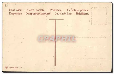 Bukiet kwiatów — żółte mleczki i białe lilie — seria 601, nr 4 — Rewers