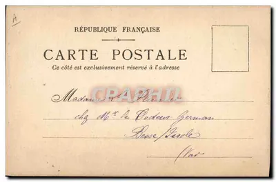 Flores brancas — ilustração — Carte postale française — Verso