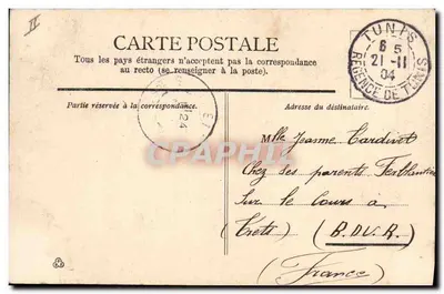 Cartago — Túmulo do cardeal Lavigerie — Edit. P. Louit, 22 rue d'Italie à Tunis — Verso