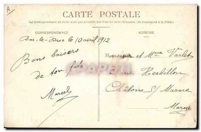 Uniformes successifs portés par les Élèves des Écoles d'Arts et Métiers depuis la fondation jusqu'à nos jours — L. Goëx, édit., Châlons-sur-Marne — Rewers