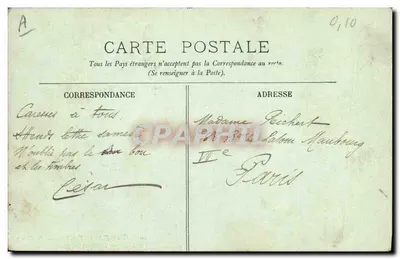 L'ÉCOLE SAINT-CYR — Na kwaterze w Châlons — Obiad na świeżym powietrzu — LL. — Wydawca LL, n°20 — Rewers