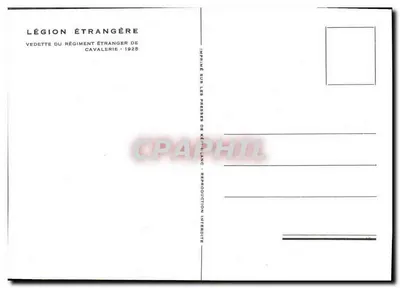 Síria — cavaleiro em ação — Legião Estrangeira, 1925 — Verso