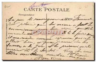 El "LÉON-GAMBETTA" hundido — crucero blindado francés — editor BLP, número de serie no visible — Reverso