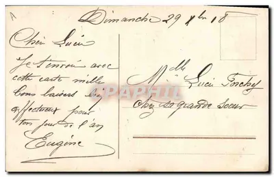 Trajes Lorena — Lothringuer Trachten — Editado por G. Forissier, Metz. No 397 — Verso