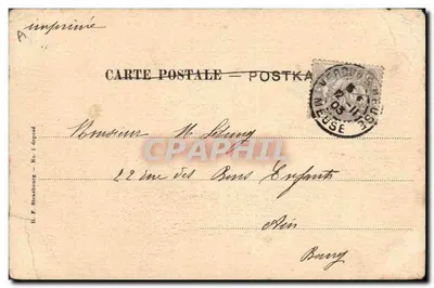 Bilhete postal antigo Folklore Alsace Alsacienne — Verso
