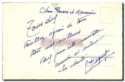 Paisagem invernal — Boa Ano — S.B.W. Paris — Verso