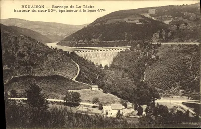 Renaison — Barrage de La Tâche — Mme Lataz-Benacerr, édit. Roumane