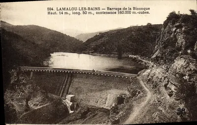 Lamalou-les-Bains — Barragem da Biconque — n° 594