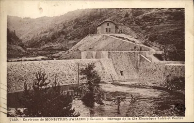 Environs de Monistrol-d'Allier (Hte-Loire) — Barragem da Cie Électrique Loire e Centre — n° 7449