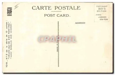 Casal em conversa — caricatura humorística — Edição Sid's, n°2 da série « Celles qui ne s'en font pas » — Verso