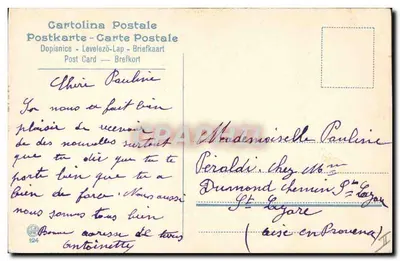 Marguerite Préférence — ilustracja kwiatów — Karta pocztowa — Rewers