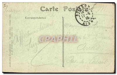 Soissons — Zniszczony sarkofag przez Niemców w katedrze — G. Nougarde, Soissons — Rewers
