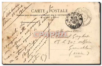 Artilleria Alpina - Ferragem dos cavalos — Coleção Paris-Grenoble — Verso