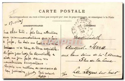 Camp de la Madeleine, au Piz (alt. 2.947 m) — Coche, edição Barcelonnette — Verso