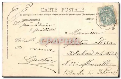 Forêt du Tournaliet — Un coin des Baraquements Alpins (Alp.-Mar.) — Édition Giletta, phot., Nice, n° 1522 — Verso