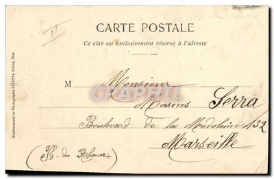 Grupo de Alpinistas em Ação nas Alpes — Edição Giletta, fot., Nice, n° 1503 — Verso