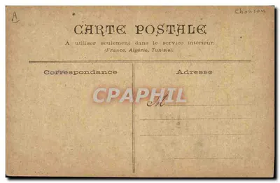 A chuva na trincheira — Poema de Jean Vézère — Impressora P. Feron-Vrau, Paris 8e — Verso