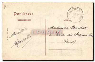 Kobieta w stroju z Alzacji — Gruss aus dem Elsass — wydawca G. Sch. Sch. 8069 — Rewers