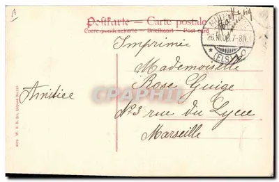 Dwie kobiety w kolorowych strojach alsaskich — Wydawca W. S. S. (nr 4370) — znak 5610 — Rewers