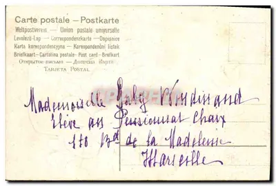 Bukiet fiołków — 1 kwietnia — wydawca nie widoczny — Rewers