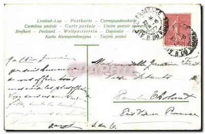 Mata de flores azuis — Boa festa — datada 15 de junho de 1902 — Verso
