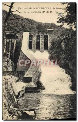 Arredores de BOURBOULE, o Barragem da Dordogne (P.-de-D.) — L’Hirondelle, Paris — n° 232