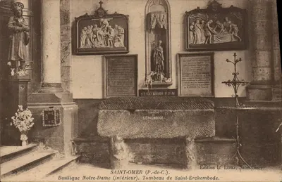 Basílica Nossa Senhora de Nossa Senhora — interior — Túmulo de São Erckemboe — Edição L. LOIEZ, Saint-Omer