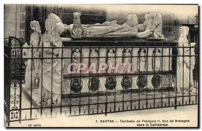 NANTES — Túmulo de François II, Duque da Bretanha na Catedral — F. Carpeau, Imp.-Edit, Nantes