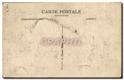 Bilhete postal antigo Cabinet du Neant Paris Montmartre Lampadaire funerário — Verso