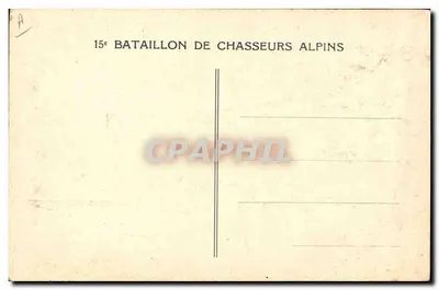 Soldado do 15º Batalhão de Caçadores Alpinos — E. Giffard, 1915 — Verso