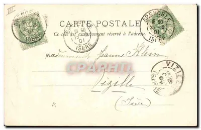Grande-Chartreuse - Nossa Senhora de Casalibus — Caçadores Alpinos em Marcha de Inverno — Papeterie des Alpes, Eug. Robert, Grenoble — Verso