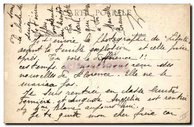 Rimozione di un vascello dopo un'esplosione — Firenze — Cartolina postale — Verso