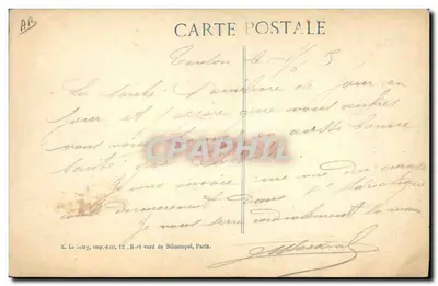 O "LÉON-GAMBETTA" afundado — cruzador blindado francês — E. Le Sèye, imp.-Editora 12, Boulevard de Sébastopol, Paris — Verso