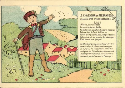 O Caçador de Mésanges — em patois: D'R Meiselocker — Edições de Alsácia-Lorena
