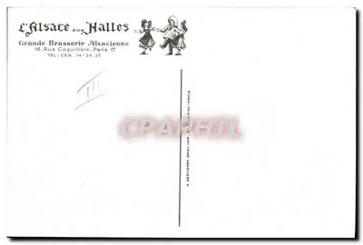 Alsacja na Halles — Wielka Alzacka Browar, 16 Rue Coquillière, Paryż 1er — Rewers