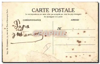 Na Alsácia — A aula de francês — Imp. Ch. Couamont, Paris — Verso
