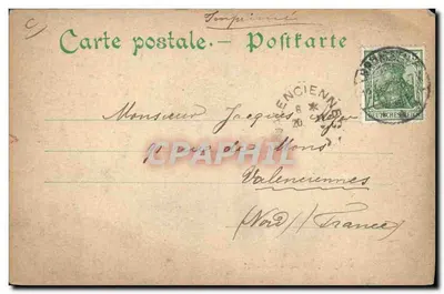 Fête de la Saint-Valentin — Scène de rue avec danseurs et fusils à poudre — Éditeur : R. KRAUTHANDE, n° 60 — Achterkant